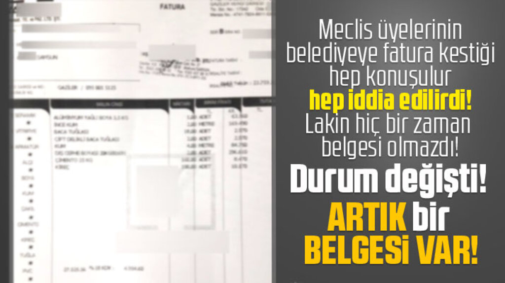 Samsun'da meclis üyesi belediyeye şirketinden fatura kesti! İşte belgesi