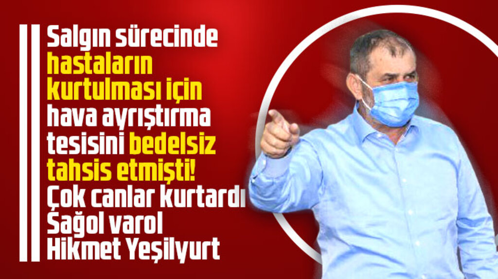 Samsun'da Yeşilyurt Grubun hava ayrıştırma tesisi sayesinde çok sayıda hasta kurtarıldı
