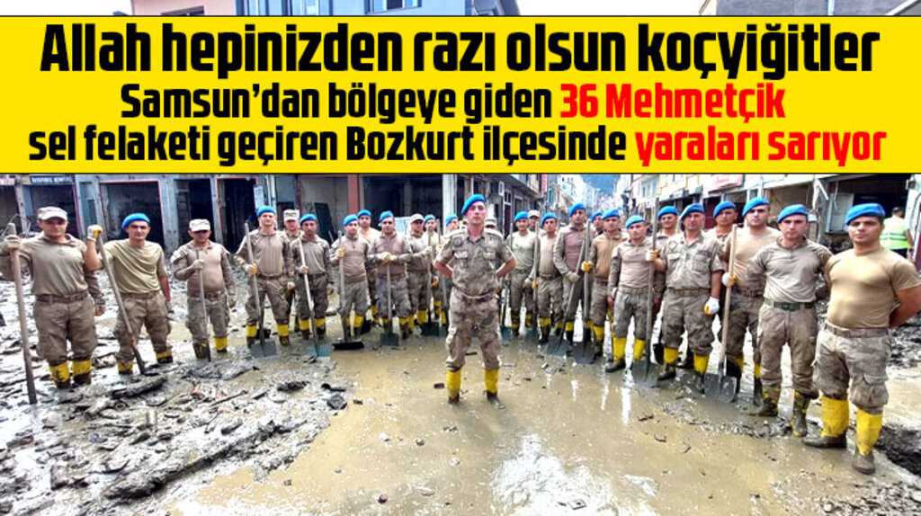 Samsun'dan Bozkurt ilçesine giden 36 komando fedakarca görev yapıyor