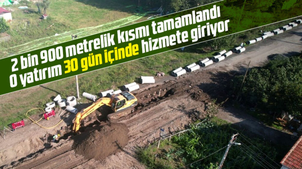Samsun'un 19 Mayıs ilçesinde Atık Su Kolektör hattı 30 gün içinde hizmete girecek