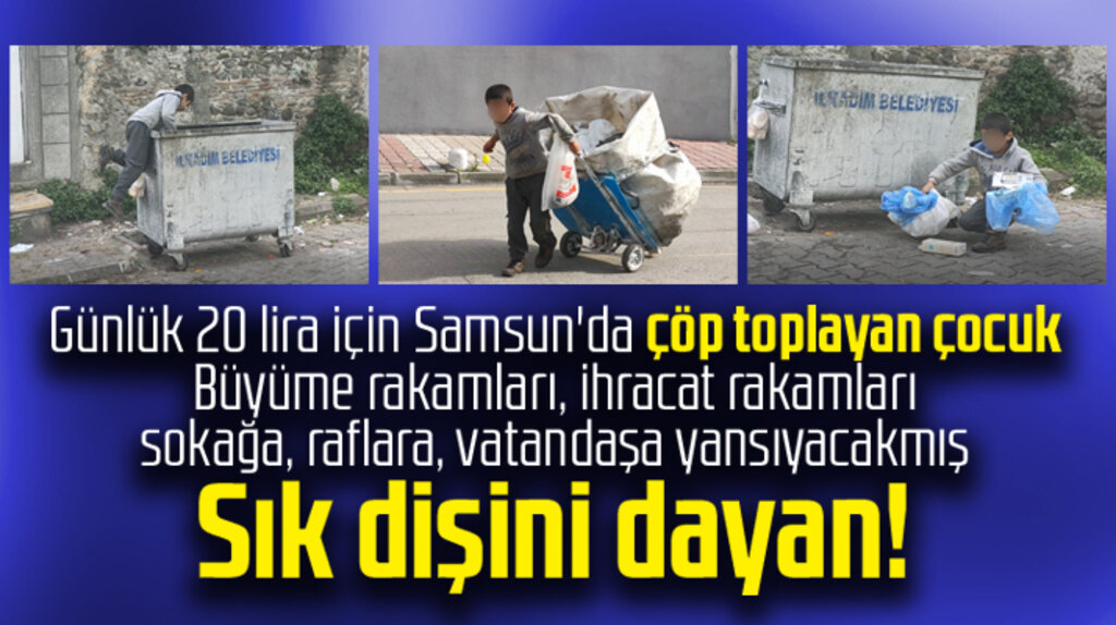 Samsun'da 10 yaşındaki çocuk topladığı çöpleri satarak ailesini geçindiriyor
