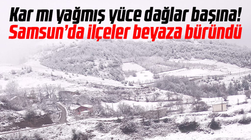 Samsun'da bazı ilçeler ile yüksek kesimlere kar yağdı
