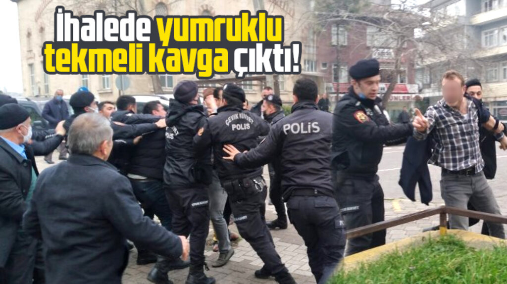 Samsun Çarşamba'da arazi satışı ihalesinde yumruklu tekmeli kavga çıktı