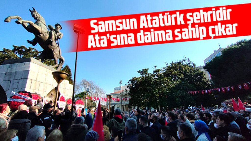 Samsunlular Atatürk Anıtında toplandı Ata'sına sahip çıktı