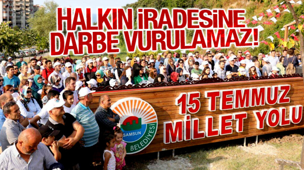 Samsun'un İlkadım ilçesinde 15 Temmuz Millet Yolu ve Şehitler Anıtı açıldı