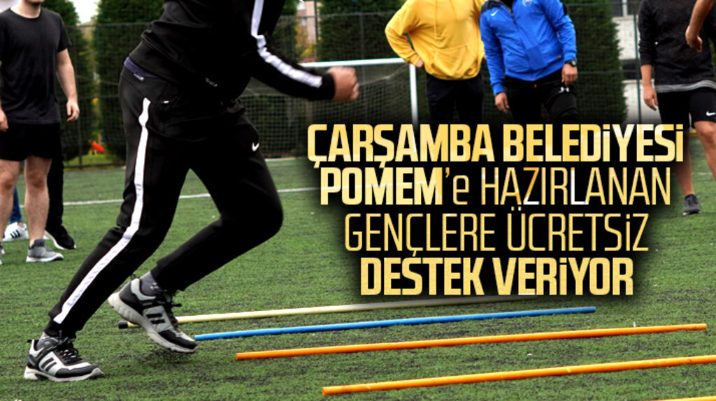 Samsun'da Çarşamba Belediyesi'nden POMEM'e hazırlanan gençlere destek