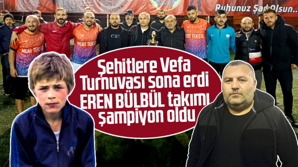 Samsun'da Şehitler Turnuvasının şampiyonu şehit Eren Bülbül takımı oldu