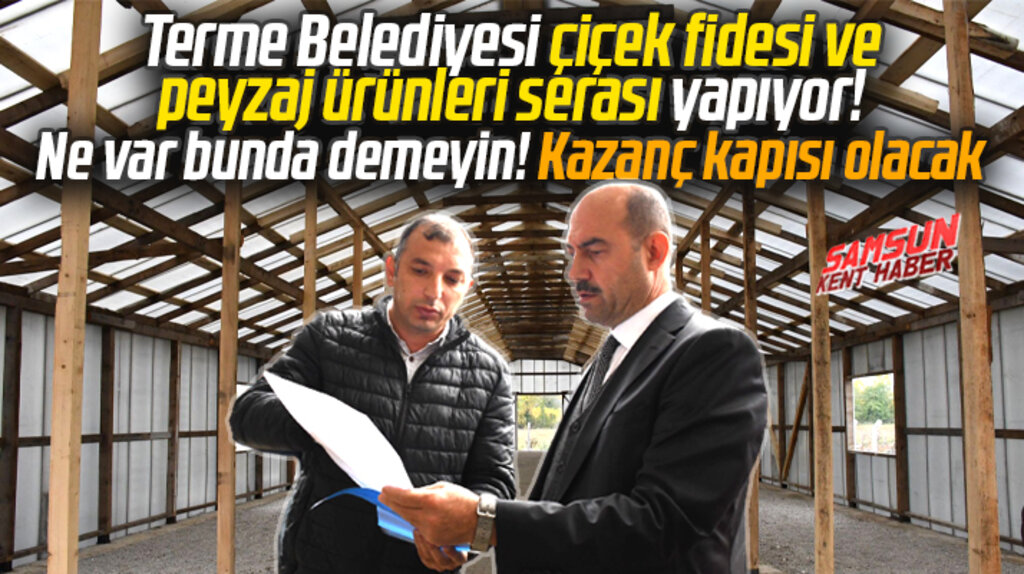 Samsun'da Terme Belediyesi gelir sağlamak için çiçek fidesi serası yapıyor