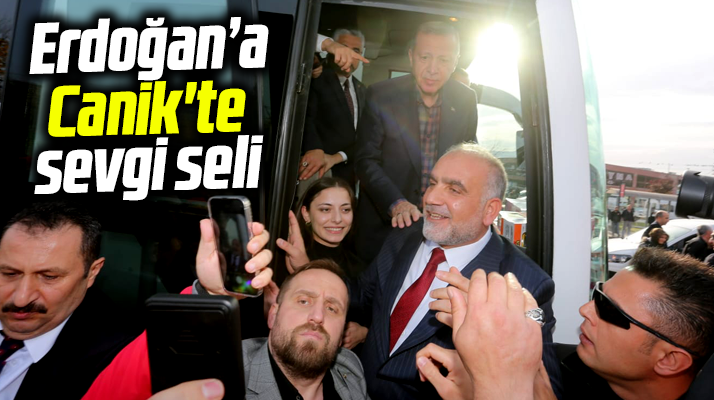 Samsun'da Erdoğan Canik ilçesinde sevgi gösterileri ile karşılandı