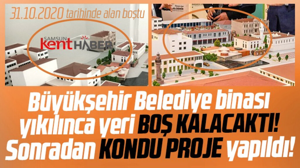 Samsun Büyükşehir binası yıkıldıktan sonra yeri boş mu kalacaktı! İşte iki farklı maket 