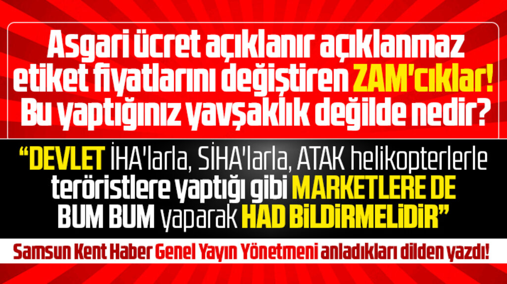 Marketlere anladıkları dilden bir yazı! Zamcıklar Uyumadı! Etiketleri Değiştirdi! 