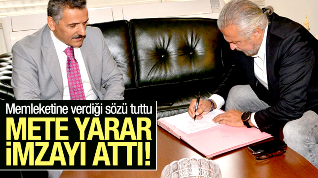 Mete Yarar memleketi Samsun'a verdiği sözü tuttu, okul protokolünü imzaladı