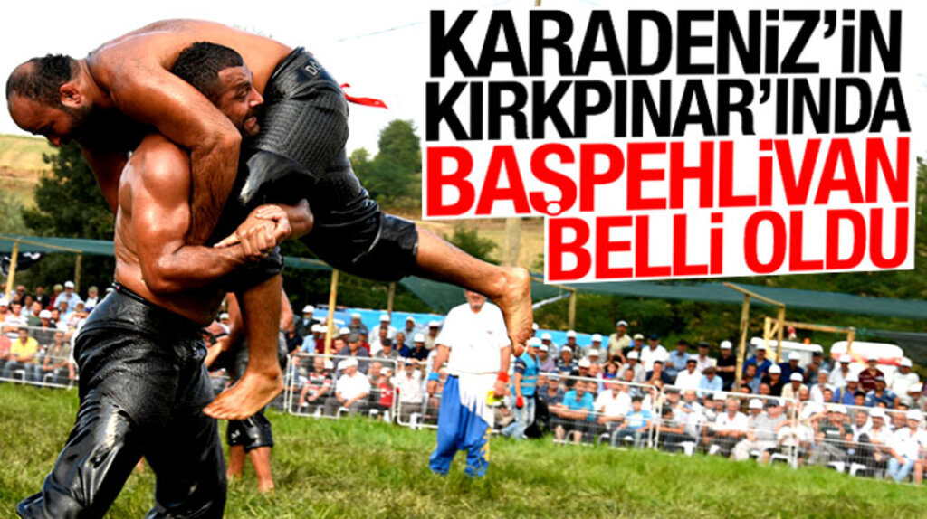 Samsun Tekkeköy'de düzenlenen güreşlerde başpehlivan İsmail Balaban oldu