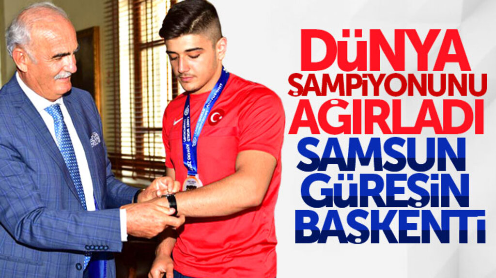 Yusuf Ziya Yılmaz güreşte Dünya Şampiyonu olan Muhammed Furkan Dursun'u ağırladı
