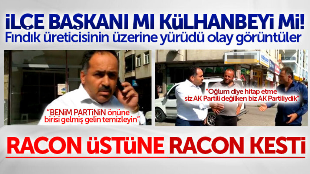 Samsun'da AK Parti 19 Mayıs İlçe Başkanı İrfan Kalaycı fındık üreticisinin üzerine yürüdü