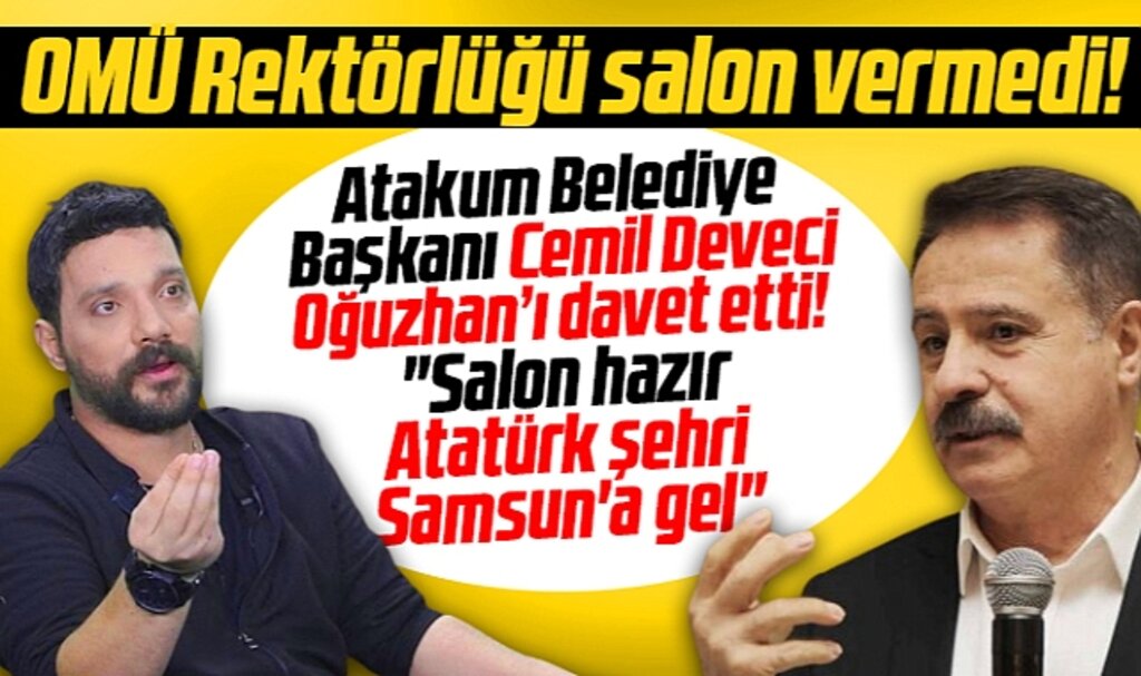 Atakum Belediye Başkanı Deveci, Oğuzhan Uğur'u Samsun'a davet etti! Salon hazır 