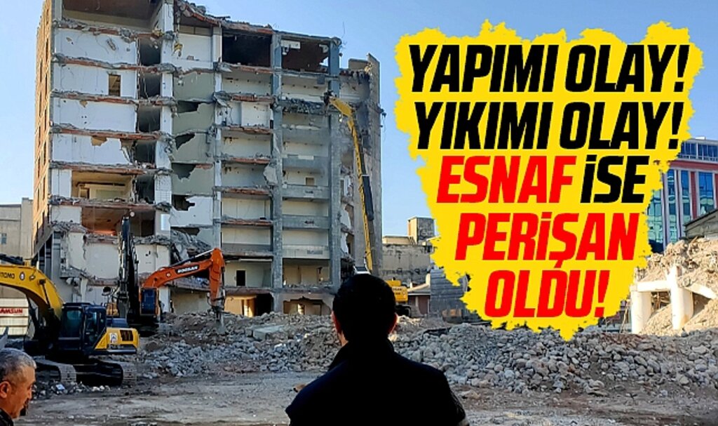Samsun'da Anakent İş Merkezi'nin yapımı olay, yıkımı olay! Esnaf ise perişan oldu