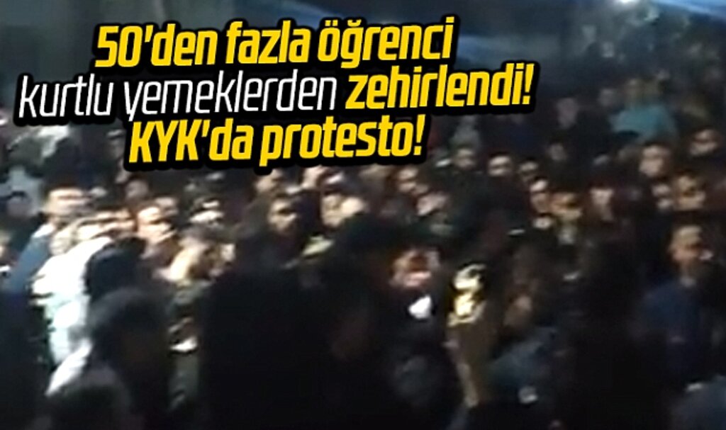 Samsun'da Karadeniz KYK'da gıda zehirlenmeleri protesto edildi