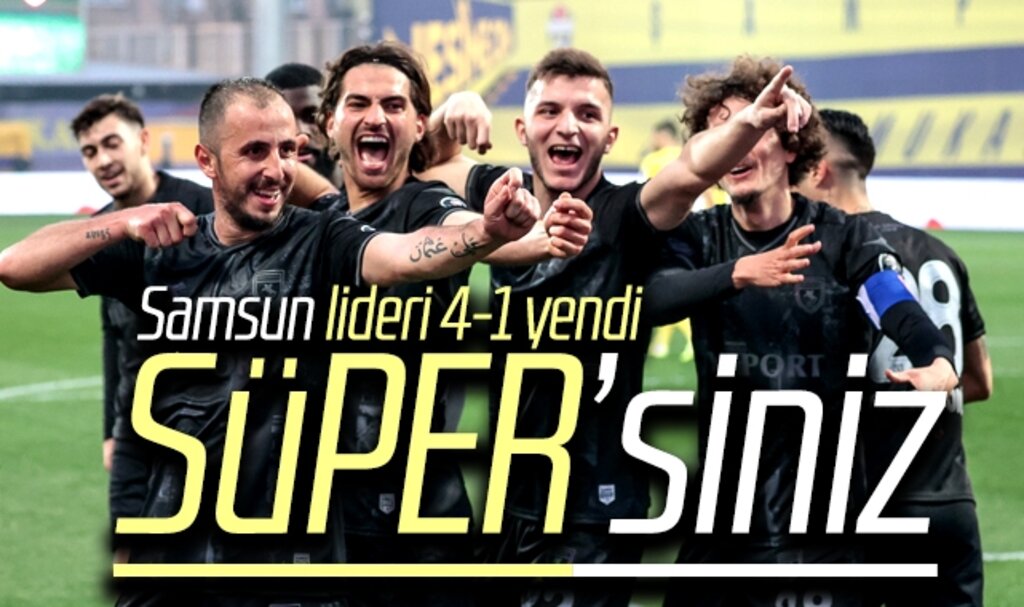 Yılport Samsunspor lider Eyüpspor'u 4-1 yendi