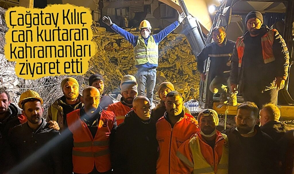 Çağatay Kılıç'tan depremde can kurtaran ekiplere moral ziyareti