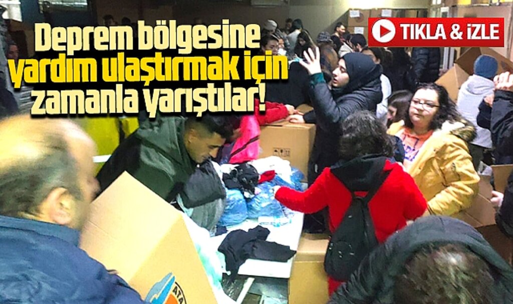 Samsun-Atakum'da vatandaşlar deprem bölgesine yardım için seferber oldu