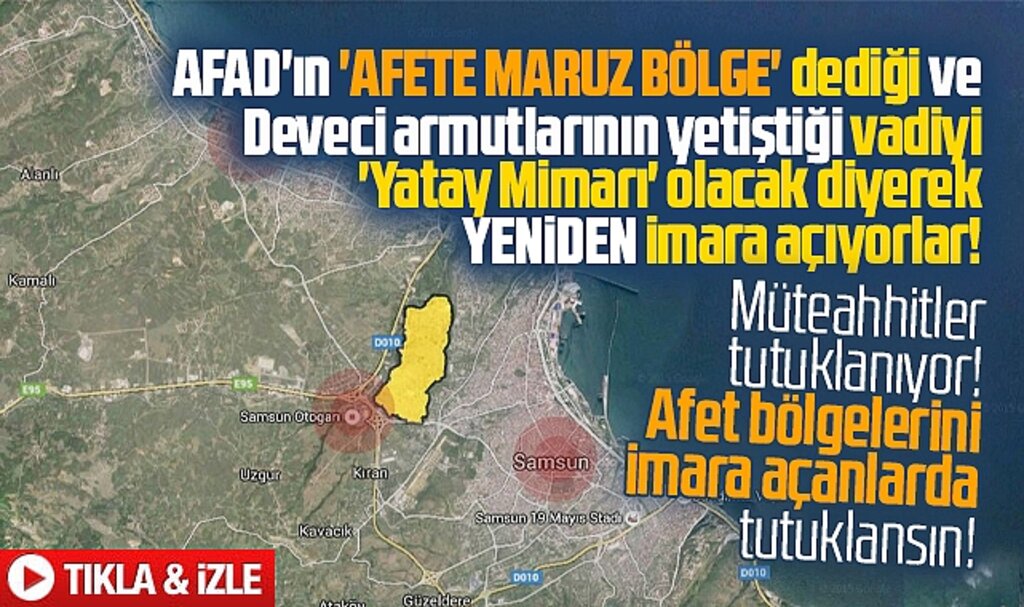 Samsun'da AFAD'ın afete maruz bölge dediği Kürtün Vadisi imara açılacak