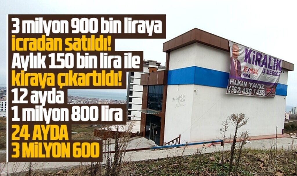 Samsun'da icradan satılan Seyir Terası 150 bin TL ile kiraya çıkartıldı