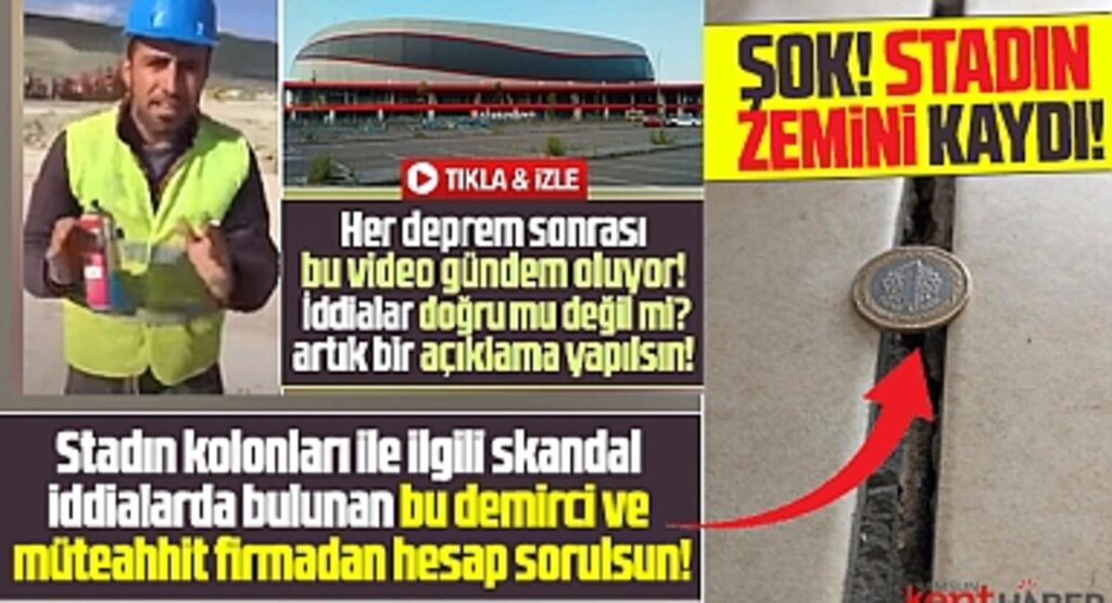 Samsun yeni 19 Mayıs Stadı'nın zemini kaydı!