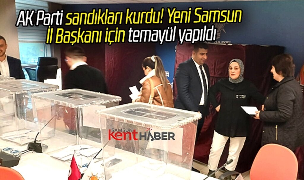 AK Parti Samsun İl Başkanlığı binasında yeni İl Başkanı için temayül yoklaması yapıldı