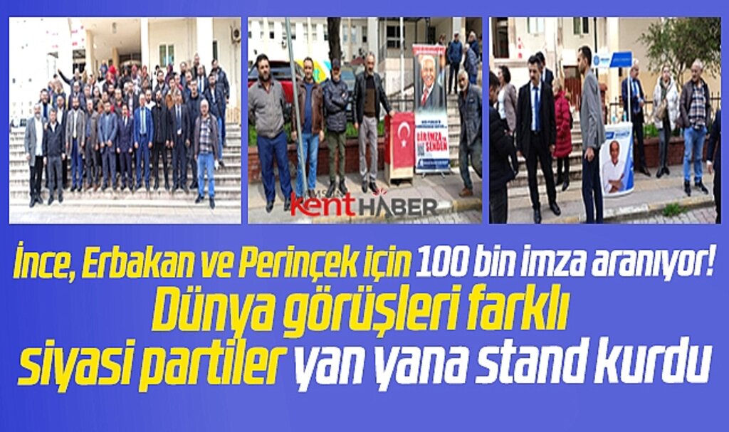 Samsun'da İnce, Erbakan ve Perinçek için 100 bin imza kampanyası başladı