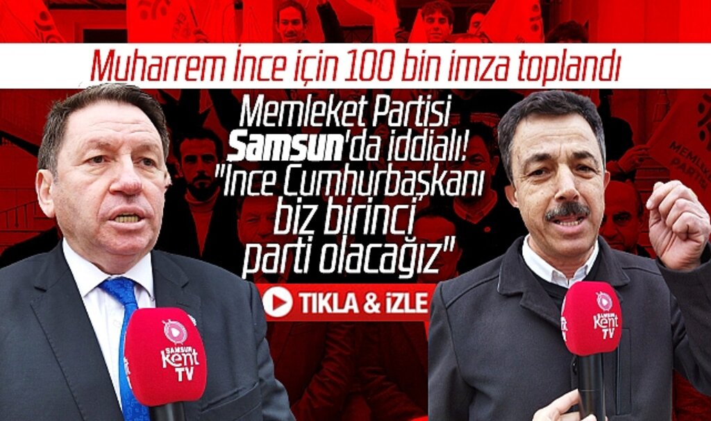 Samsun'da Memleket Partisi'nde 100 bin imza sevinci! Birinci parti olacağız