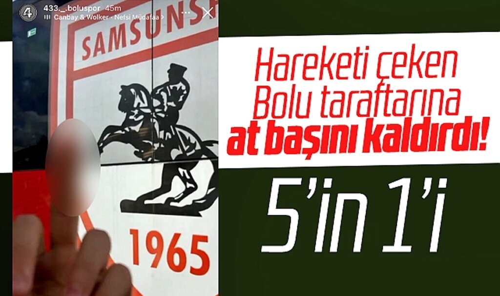 Samsunspor Atatürklü armasına el hareketi çeken Bolu taraftarına 5 golle cevap verdi 