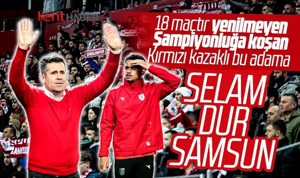 Yılport Samsunspor Teknik Direktörü Eroğlu yenilmezlik serisi ile rekora koşuyor