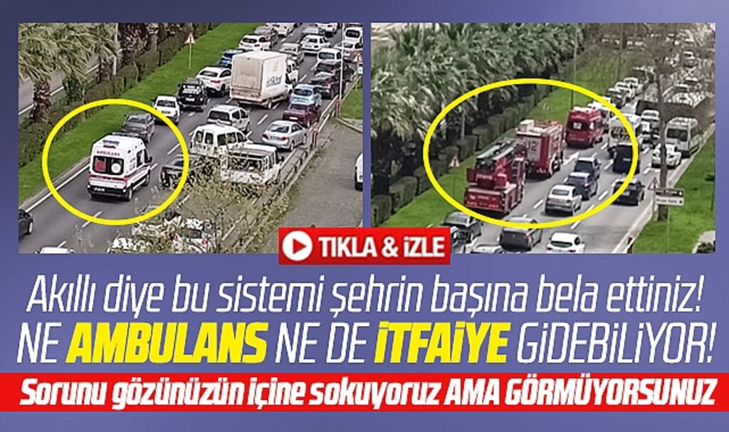 Samsun'da Akıllı Şehir sistemi ambulans ve itfaiye araçlarına zor anlar yaşatıyor