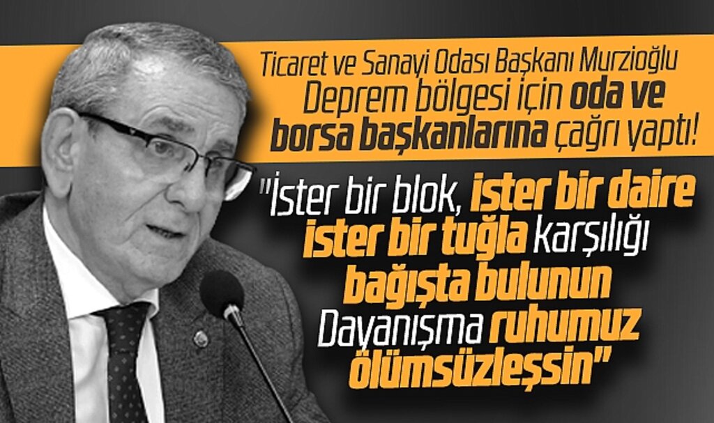 Samsun TSO Başkanı Murzioğlu deprem bölgesi için Ev Yapalım çağrısı yaptı