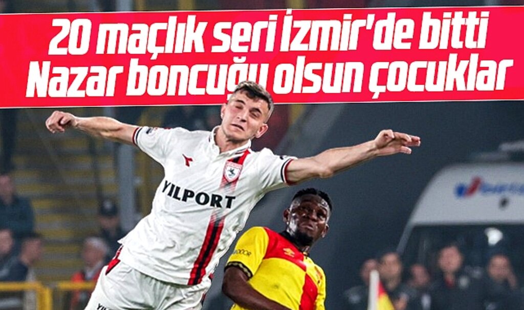 Samsunspor Göztepe'ye 1-0 yenilerek 20 maçlık yenilmezlik serisini bozdu