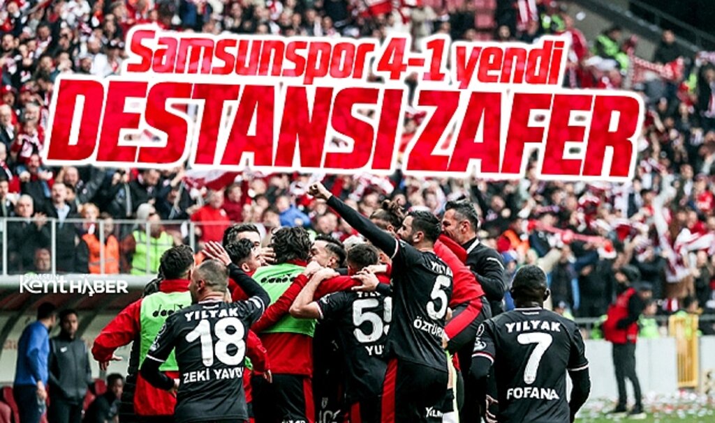Samsunspor Süper Lige Keçiörengücü'nü 4-1 yenerek destansı bir zaferle çıktı