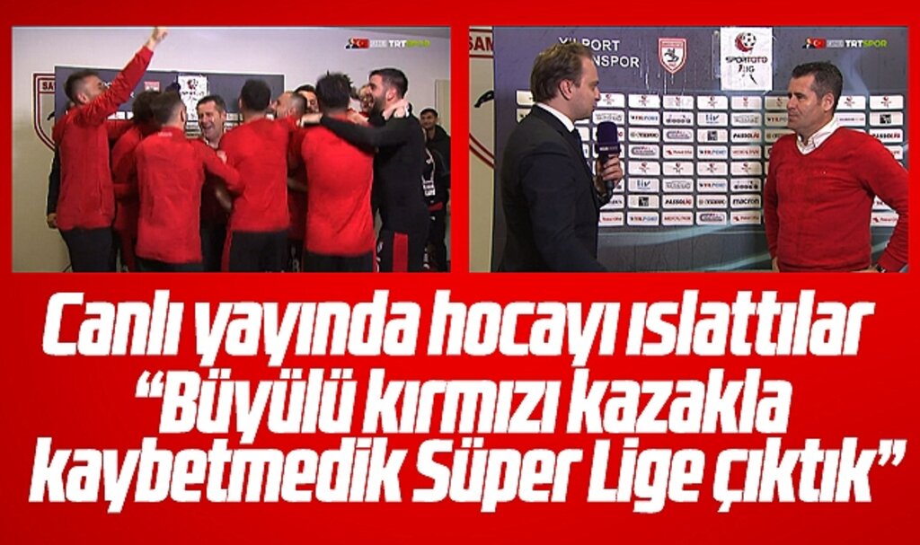 Samsunspor Teknik Direktörü Eroğlu:Büyülü kırmızı kazakla Süper Lige çıktık