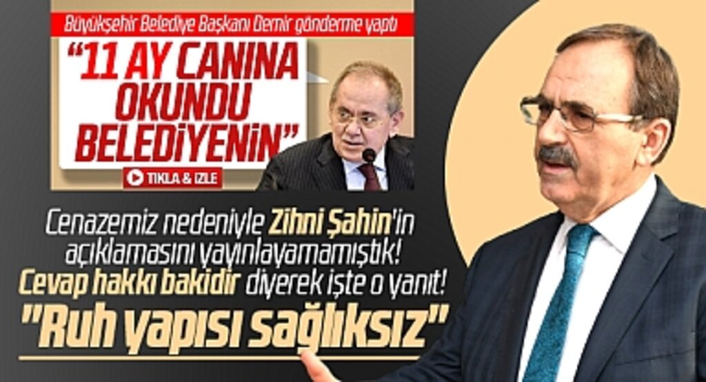 Zihni Şahin'den Mustafa Demir'e yanıt! Ruh yapısı sağlıksız