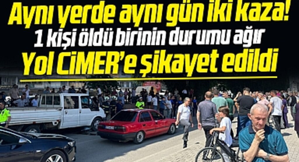 Samsun'da aynı gün iki kazanın olduğu yaya geçidi CİMER'e şikayet edildi