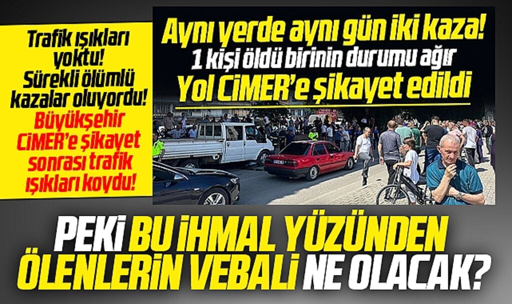 Samsun'da trafik ışığı olmadığı için ölümlerin yaşandığı yola sinyalizasyon sistemi kuruldu