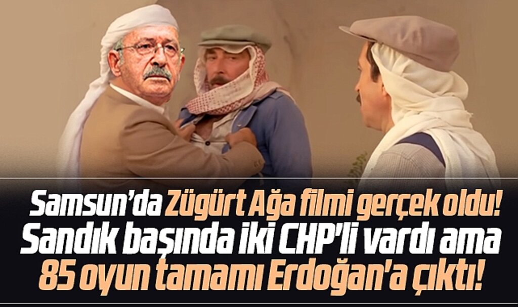 Samsun'da Züğür Ağa filminin Benim Oyum Nereye gitti sahnesi gerçek oldu