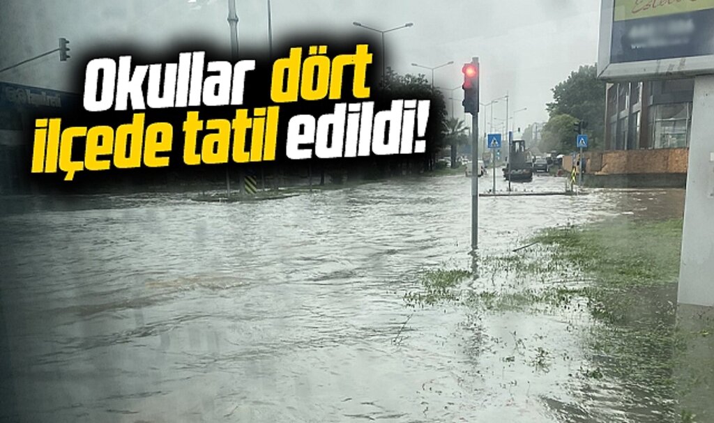 Samsun'u sağanak yağmur vurdu! Okullar 4 ilçede bugün tatil edildi