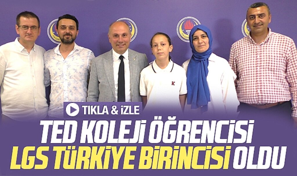 TED Samsun Koleji öğrencisi Eymen Bayram LGS'de Türkiye birincisi oldu