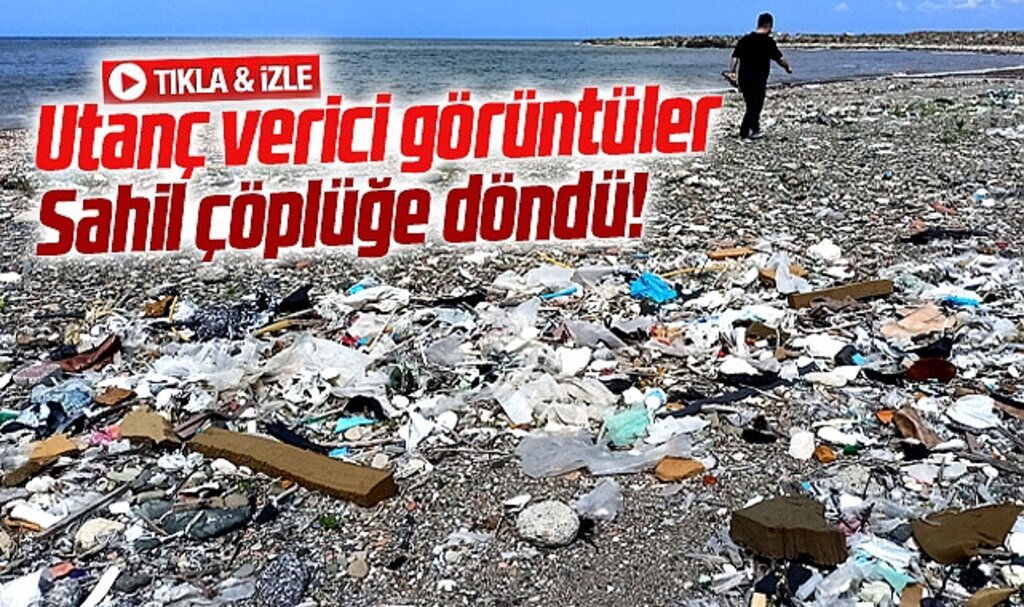 Samsun'da içler acısı görüntü! Sahil çöplüğe döndü!