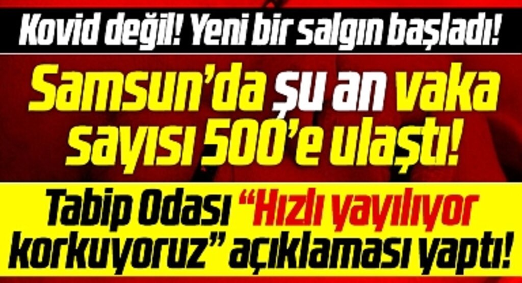Samsun'da vaka sayısı 500'e ulaştı! Samsun Tabip Odası'ndan yeni salgın uyarısı!