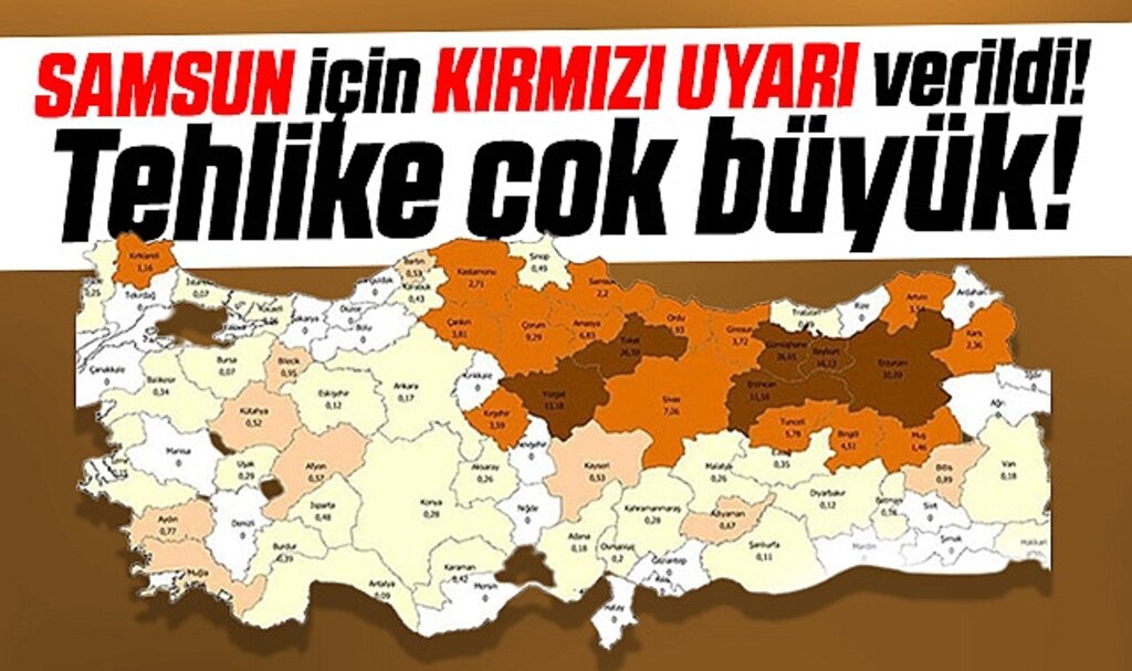 Samsun için kırmızı uyarı verildi! Tehlike çok büyük!