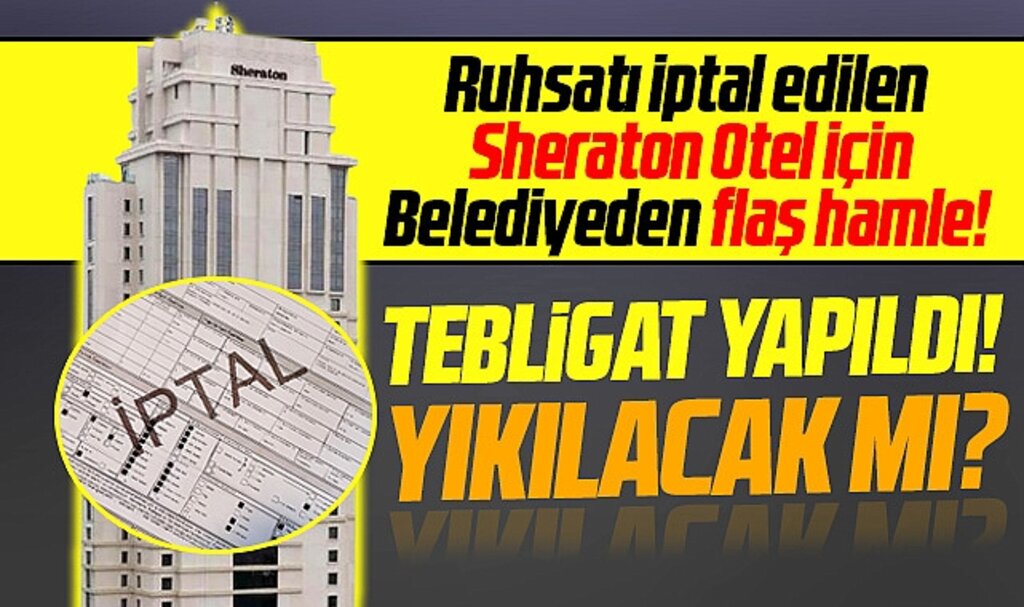 Samsun Sheraton Otel için flaş gelişme! Belediye tebligat yaptı! Yıkılacak mı?