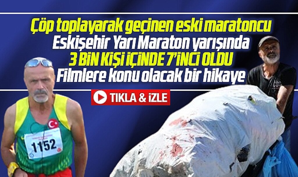 Samsun'da çöp toplayıcısı eski maratoncu Eskişehir Yarı Maratonunda 7'inci oldu