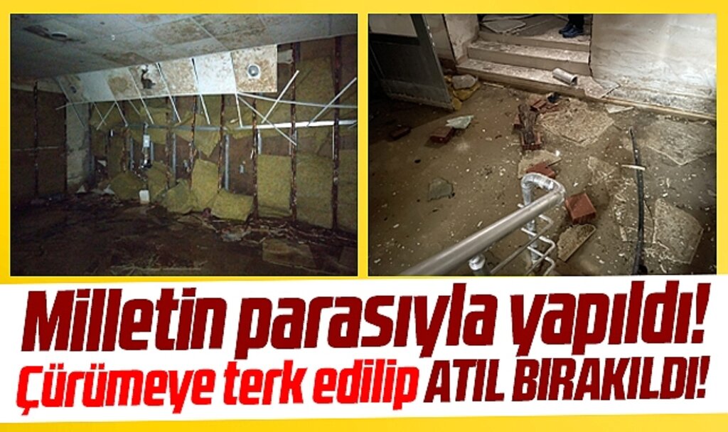 Samsun'da 11 yıl önce yapılan tesisin çürümeye terk edildiği ortaya çıktı